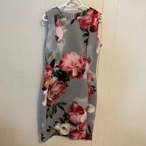 Gray and Pink Floral Calvin Klein